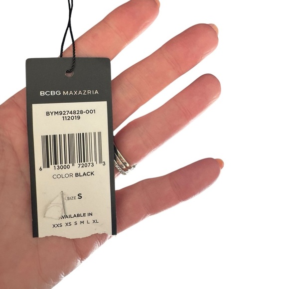 BCBG MaxAzaria - NWT Elegant Black Open Back Adjustable Strap Jumpsuit Sz S - Picture 7 of 10